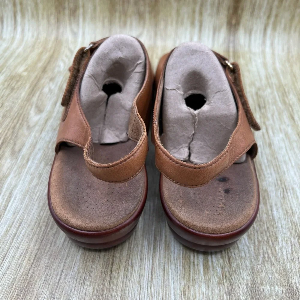 SAS Tabby Slingback Comfort Sandals Women's Size 11 Brown Leather Strap Shoes